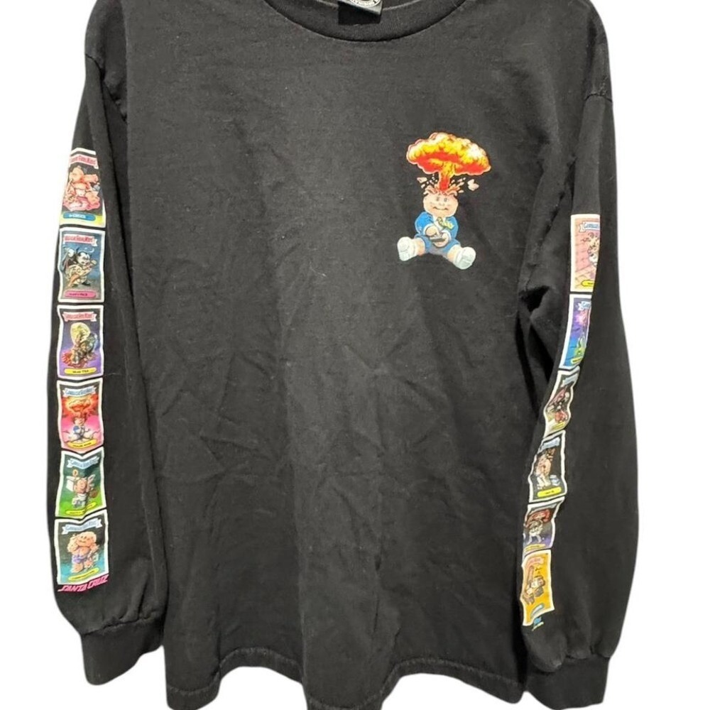 Santa Cruz Skateboards Mens Medium Garbage Pail Kids Adam Bomb Long Sleeve Shirt